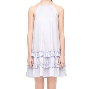 REBECCA TAYLOR Purple Cotton Satten Tank Dress